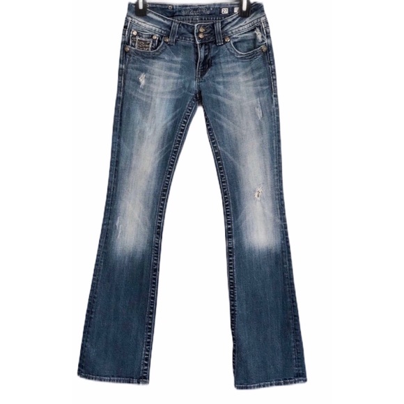 Miss Me Denim - MISS ME Boot Cut Lace Distressed Jeans Size 27
